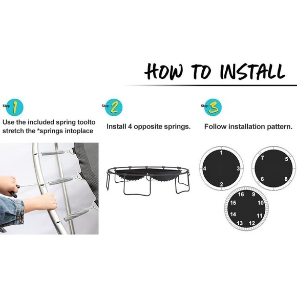 Trampoline  Mat Fits 14Ft round Trampoline Frame with V-Hooks 88 rings - Picture 5 of 6